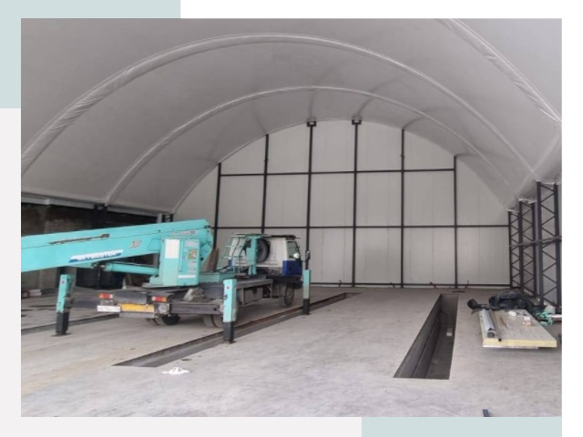 Внутреннее оснащение ангаров в Волхове